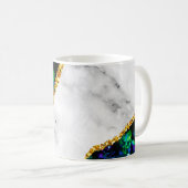Luxuriöses Interieur Marmor Stone Glitzer Kaffeetasse (VorderseiteRechts)