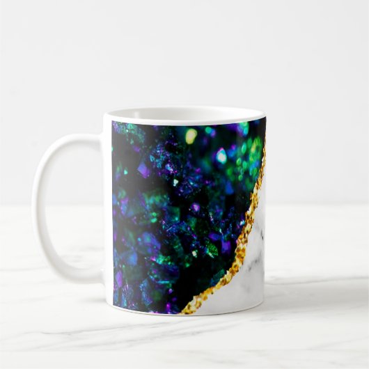 Luxuriöses Interieur Marmor Stone Glitzer Kaffeetasse (Links)