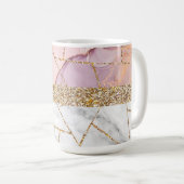 Luxuriöses Interieur Marmor Stone Glitzer Kaffeetasse (VorderseiteRechts)