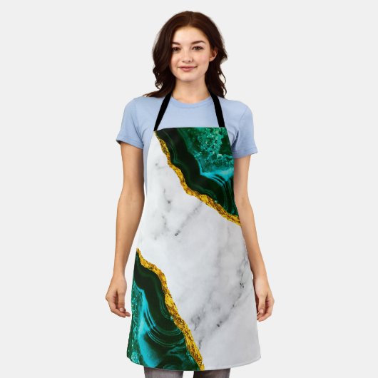 Luxuriöses Interieur Marmor Stone Glitzer Schürze (Getragen)