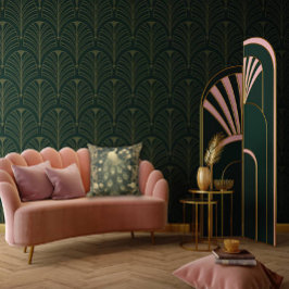 Luxuriöses Jugendstil-Pfauendesign Kissen