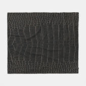 Luxuriöses Krokodilleder: Textil-Textur. Fleecedecke (Vorderseite (Horizontal))