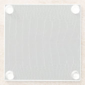 Luxuriöses Krokodilleder: Textil-Textur. Glasuntersetzer (Rückseite)