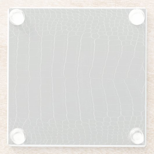 Luxuriöses Krokodilleder: Textil-Textur. Glasuntersetzer (Rückseite)