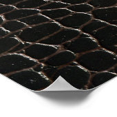 Luxuriöses Krokodilleder: Textil-Textur. Poster (Ecke)