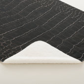Luxuriöses Krokodilleder: Textil-Textur. Sherpadecke (3/4)