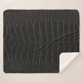 Luxuriöses Krokodilleder: Textil-Textur. Sherpadecke (Vorderseite (Horizontal))
