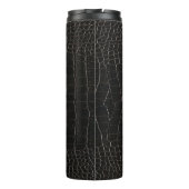 Luxuriöses Krokodilleder: Textil-Textur. Thermosbecher (Rückseite)