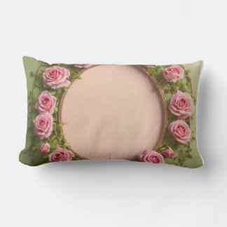 Luxuriöses Langkissen mit eleganter Rose Weinkultu Lendenkissen