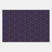 Luxuriöses Lila Damask Muster Geschenkpapier Set (Vorderseite 2)