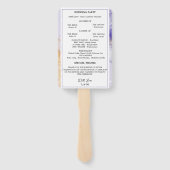 Luxuriöses Lila & Golden Abstrakt Wedding Programm Fächer (Rückseite)