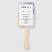 Luxuriöses Lila & Golden Abstrakt Wedding Programm Fächer (Vorderseite)