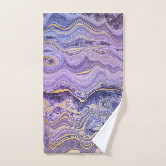 LUXURIÖSES LILA-LILAC GOLD SWIRL TOWEL SET (Handtuch)