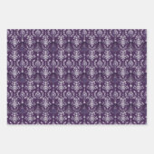 Luxuriöses Lila und silberes Weihnachtsmuster Geschenkpapier Set (Vorderseite 2)