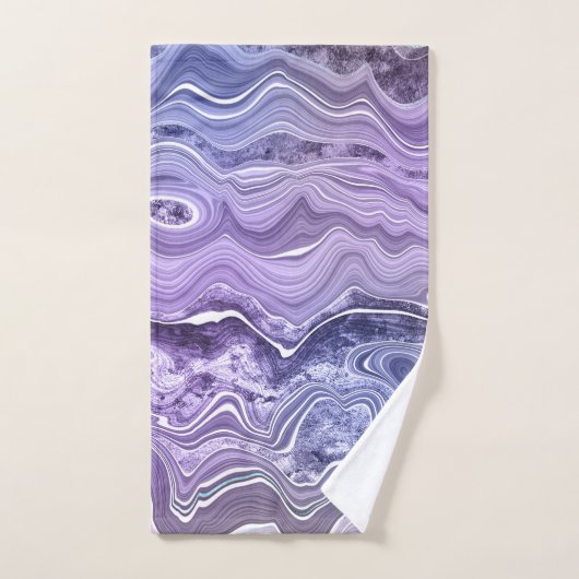 LUXURIÖSES LILA WEISSES SET (Handtuch)