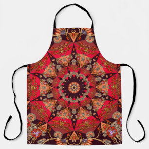 Luxuriöses Mandala nahtlos, starrer Blumenstrauß. Schürze