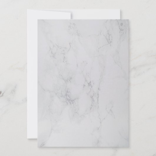 Luxuriöses Marble Christmas Party Einladung (Rückseite)