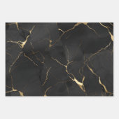 Luxuriöses Marble Gold Effekttuch Geschenkpapier Set (Vorderseite 3)