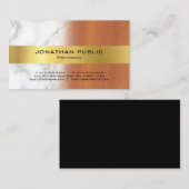 Luxuriöses Marble Wood Gold Elegantes Beruflich Visitenkarte (Vorne/Hinten)