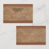 Luxuriöses Marmor Holz Gold Look Design Elegant Sc Visitenkarte (Vorne/Hinten)