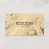 Luxuriöses Marmor Schwarz und Gold einfach Visitenkarte (Vorderseite)