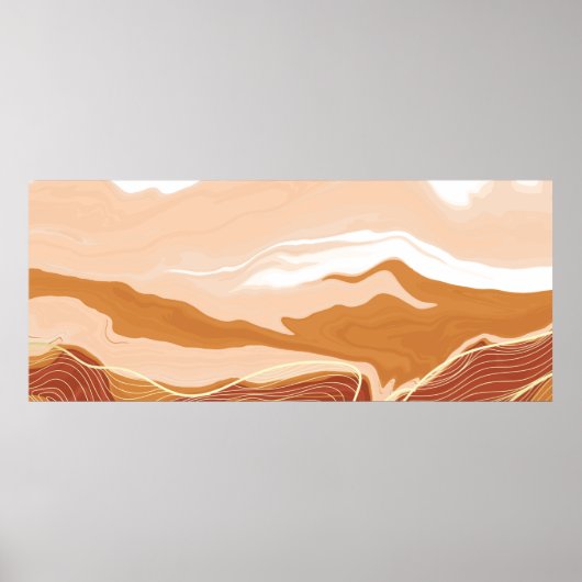 Luxuriöses Marmordesign. Flüssigma Poster (Vorne)
