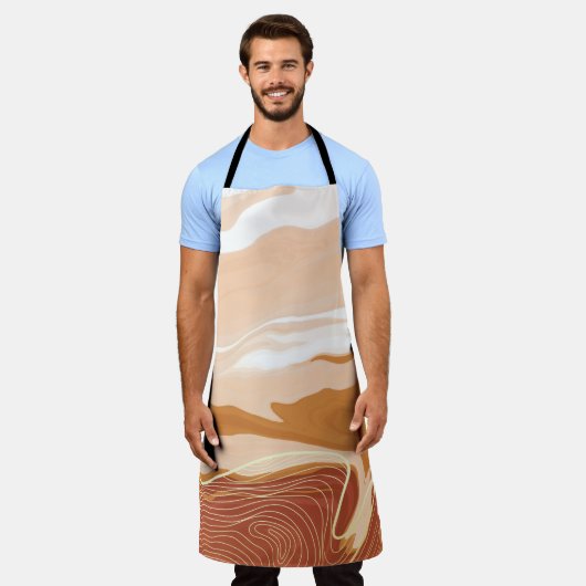 Luxuriöses Marmordesign. Flüssigma Schürze (Getragen)