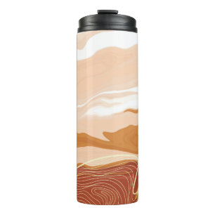 Luxuriöses Marmordesign. Flüssigma Thermosbecher