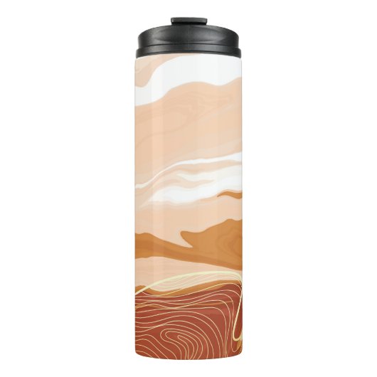 Luxuriöses Marmordesign. Flüssigma Thermosbecher (Vorderseite)