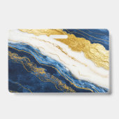Luxuriöses Marmorschiff aus Navy Blue & Gold Leaf Ausweis (Rückseite)