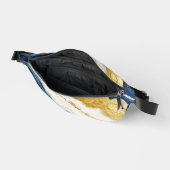 Luxuriöses Marmorschiff aus Navy Blue & Gold Leaf Bauchtasche (Offen)