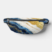 Luxuriöses Marmorschiff aus Navy Blue & Gold Leaf Bauchtasche (Ablage )