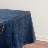 Luxuriöses Marmorschiff aus Navy Blue & Gold Leaf Tischdecke (Beispiel)