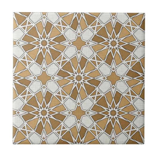Luxuriöses marokkanisches Zellige-Mosaikmuster Fliese (Vorderseite)