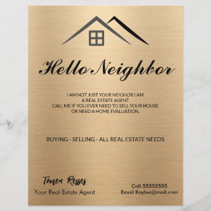 Luxuriöses Metallic Gold Flyer