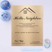 Luxuriöses Metallic Gold Flyer (Einzeln)