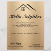 Luxuriöses Metallic Gold Flyer (Vorne)