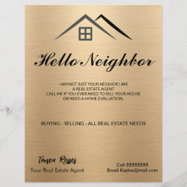 Luxuriöses Metallic Gold Flyer