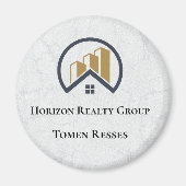 Luxuriöses Metallic Gold Real Anwesen Magnet (Vorne)