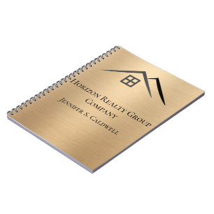 Luxuriöses Metallic Gold Real Anwesen Notizblock