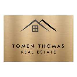 Luxuriöses Metallic Gold Real Anwesen Poster