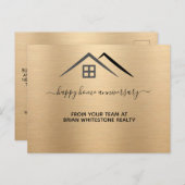 Luxuriöses Metallic Gold Real Anwesen Postkarte (Vorne/Hinten)