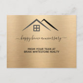 Luxuriöses Metallic Gold Real Anwesen Postkarte (Vorderseite)