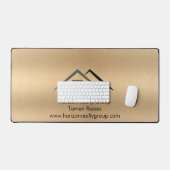 Luxuriöses Metallic Gold Real Anwesen Schreibtischunterlage (Tastatur & Maus)