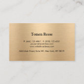 Luxuriöses Metallic Gold Visitenkarte (Rückseite)