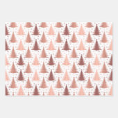 Luxuriöses, metallisches, Lila Weihnachtsbaummuste Geschenkpapier Set (Vorderseite 2)