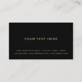 Luxuriöses Mitglied im VIP-Kartenclub in Schwarz u Visitenkarte (Rückseite)