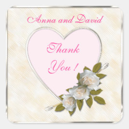 Luxuriöses modernes Blumenmuster fügt Ihren Text h Quadratischer Aufkleber