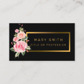 Luxuriöses modernes Blumenmuster fügt Ihren Text h Visitenkarte (Vorderseite)