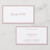 Luxuriöses, modernes Calligrahy Script Minimalisti Visitenkarte (Vorne/Hinten)